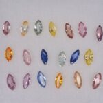 Lot safire multicolore marquise