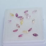 Lot safire multicolore marquise