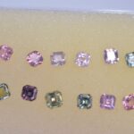 Lot safire multicolore octagon