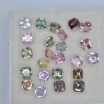 Lot safire multicolore octagon