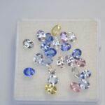 Lot safire multicolore ovale