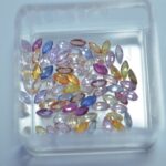 Lot safire multicolore marquise