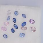 Lot safire multicolore ovale mici