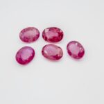 Lot rubine 7x5mm