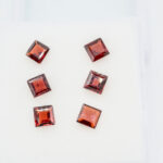 Lot granate princess cut