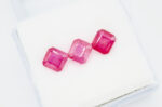 Lot rubine emerald cut