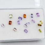 Lot safire multicolore octagon