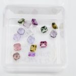 Lot safire multicolore octagon