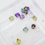 Lot safire multicolore octagon