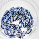 Lot safire marquise albastre