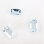 Aquamarine emerald cut mici