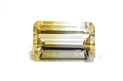 Cuart bicolor citrin 23.5x15mm