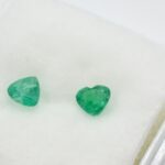 Pereche smaralde inima 5.5mm