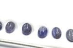 Tanzanite cabochon 8x6mm - imagine 3