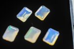 Opale fatetate emerald cut 8x6mm - imagine 2