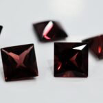Lot granate princess cut 1.9-8mm