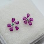 Mix cercei floricele rubinoase