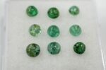Lot smaralde cabochon 3.2-4mm - imagine 3