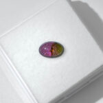 Turmalina oval watermelon cab 7.77x5.28 mm
