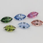 Safire multicolore marchiza 8x4 mm