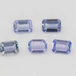 Tanzanit emerald 7x5 mm