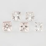 Morganite cushion 6 mm