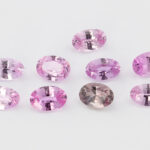 Safire ovale roz 4.5x3.2 mm