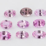 Safire ovale roz 5x3 mm