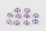 Safire ovale mov-roz 4x3 mm