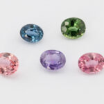 Safire ovale multicolore 4.5x3.5 mm