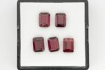 Granate rodolit emerald cut 8x6mm - imagine 2