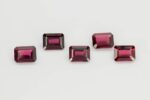 Granate rodolit emerald cut 8x6mm - imagine 3