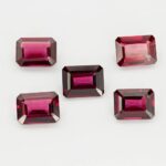 Granate rodolit emerald cut 8x6mm
