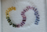 Safire multicolore hexagon alungit 3.1mm - imagine 3