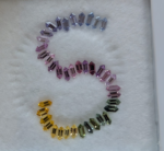 Safire multicolore hexagon alungit 3.1mm - imagine 2