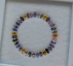 Safire multicolore hexagon alungit 3.2mm - imagine 3