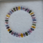 Safire multicolore hexagon alungit 3.2mm